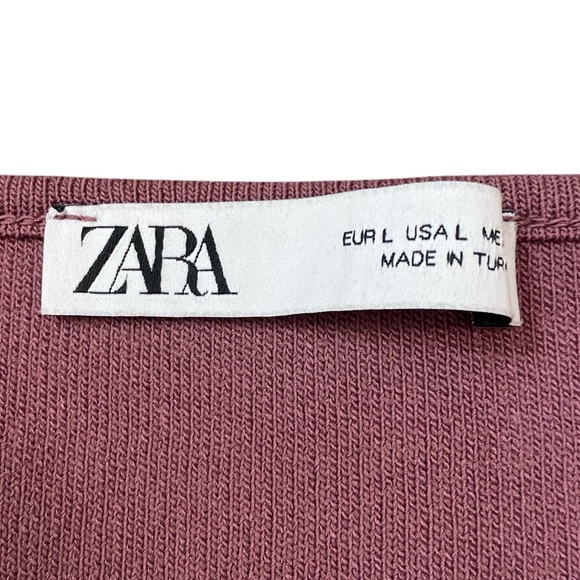 Zara Mauve Sleeveless Pullover Square Neck Stretch Corset Crop Top - Picture 3 of 4